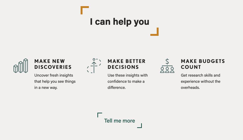 Screenshot of the redesigned website.